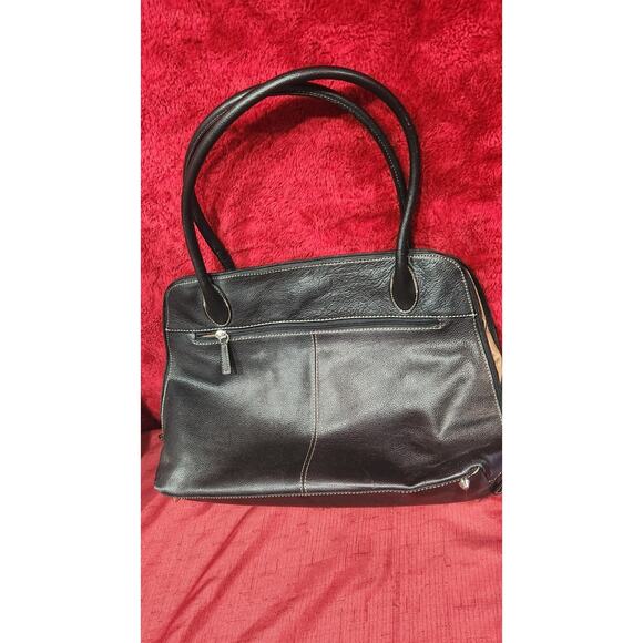 Vintage BLACK Jaguar Leather Briefcase Bag w/ Clean Interior - Picture 5 of 8